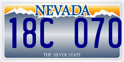 NV license plate 18C070