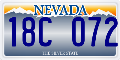 NV license plate 18C072