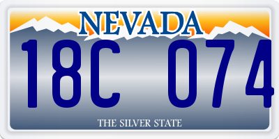 NV license plate 18C074