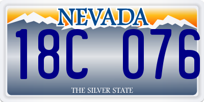 NV license plate 18C076