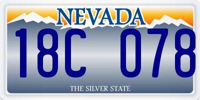 NV license plate 18C078