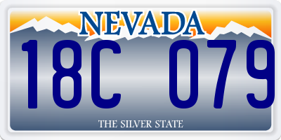 NV license plate 18C079