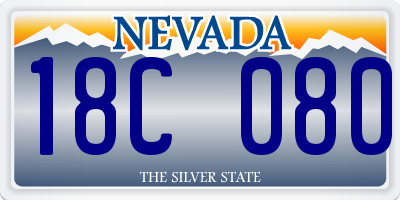 NV license plate 18C080