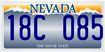 NV license plate 18C085