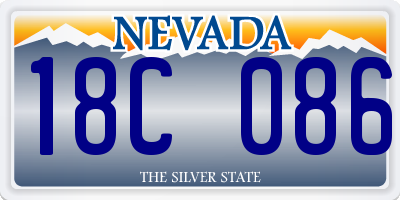 NV license plate 18C086