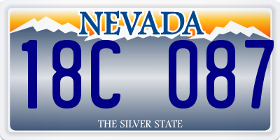 NV license plate 18C087