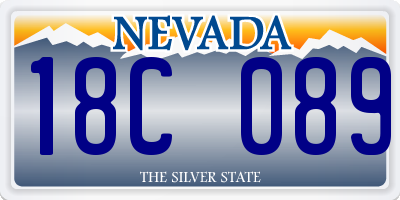 NV license plate 18C089