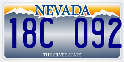 NV license plate 18C092
