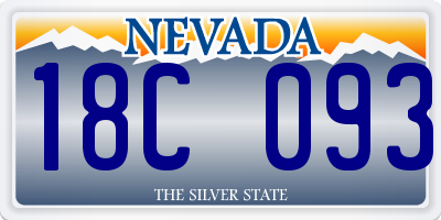 NV license plate 18C093