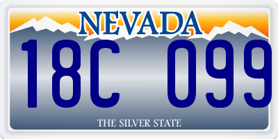NV license plate 18C099
