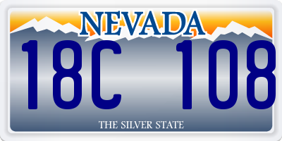 NV license plate 18C108