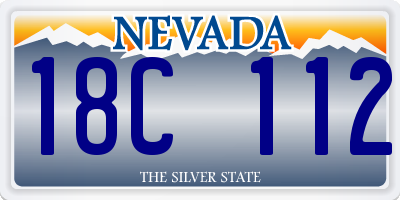 NV license plate 18C112