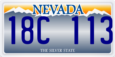 NV license plate 18C113