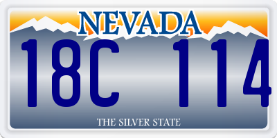 NV license plate 18C114