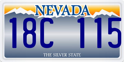 NV license plate 18C115
