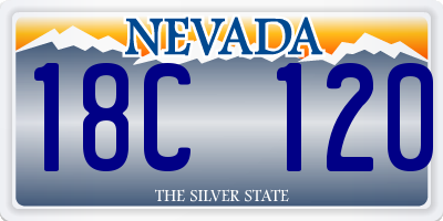 NV license plate 18C120