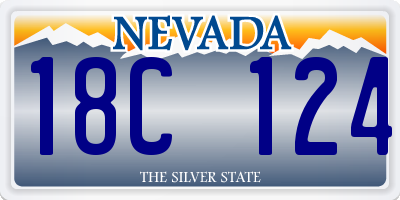 NV license plate 18C124