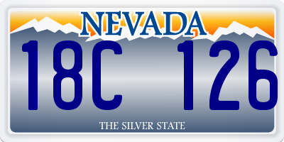 NV license plate 18C126