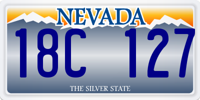 NV license plate 18C127