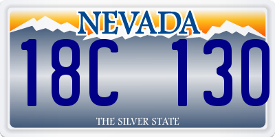 NV license plate 18C130