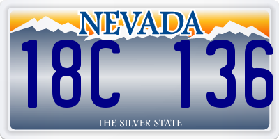 NV license plate 18C136