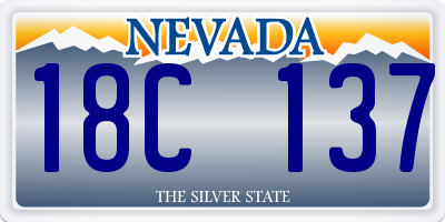 NV license plate 18C137