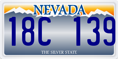 NV license plate 18C139