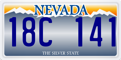 NV license plate 18C141