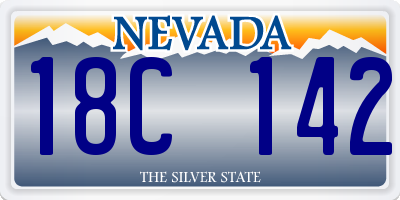 NV license plate 18C142