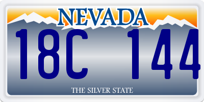 NV license plate 18C144