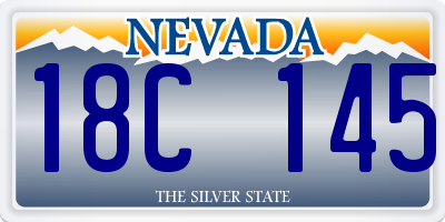 NV license plate 18C145