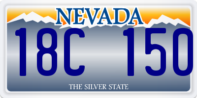 NV license plate 18C150