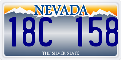 NV license plate 18C158