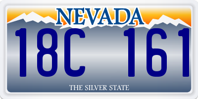 NV license plate 18C161