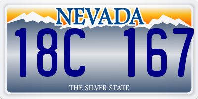 NV license plate 18C167