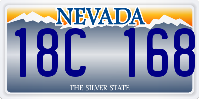 NV license plate 18C168