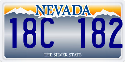 NV license plate 18C182