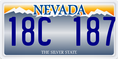 NV license plate 18C187