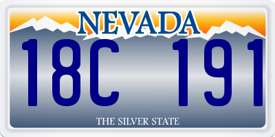 NV license plate 18C191