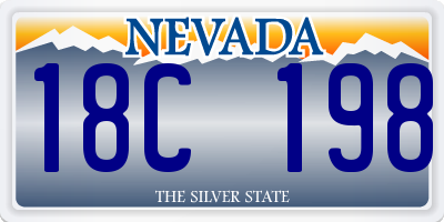 NV license plate 18C198