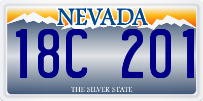 NV license plate 18C201