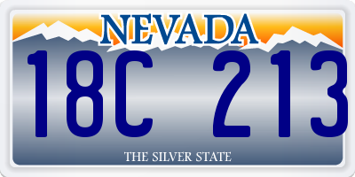 NV license plate 18C213