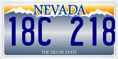 NV license plate 18C218