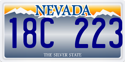 NV license plate 18C223