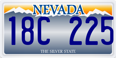 NV license plate 18C225