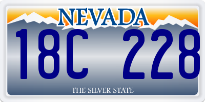 NV license plate 18C228