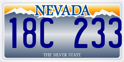 NV license plate 18C233
