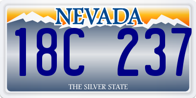 NV license plate 18C237