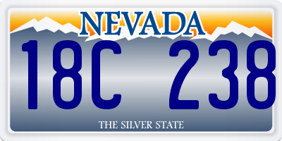 NV license plate 18C238