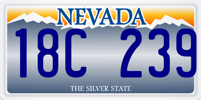 NV license plate 18C239